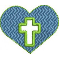 Stickdatei - Herz Kreuz